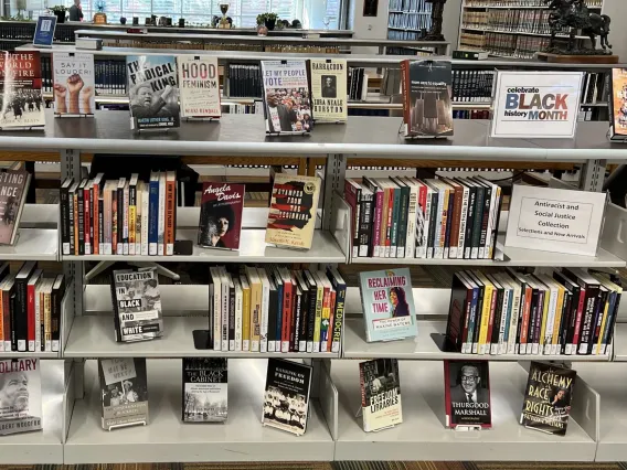 Black History Month book display at Arizona Law Library