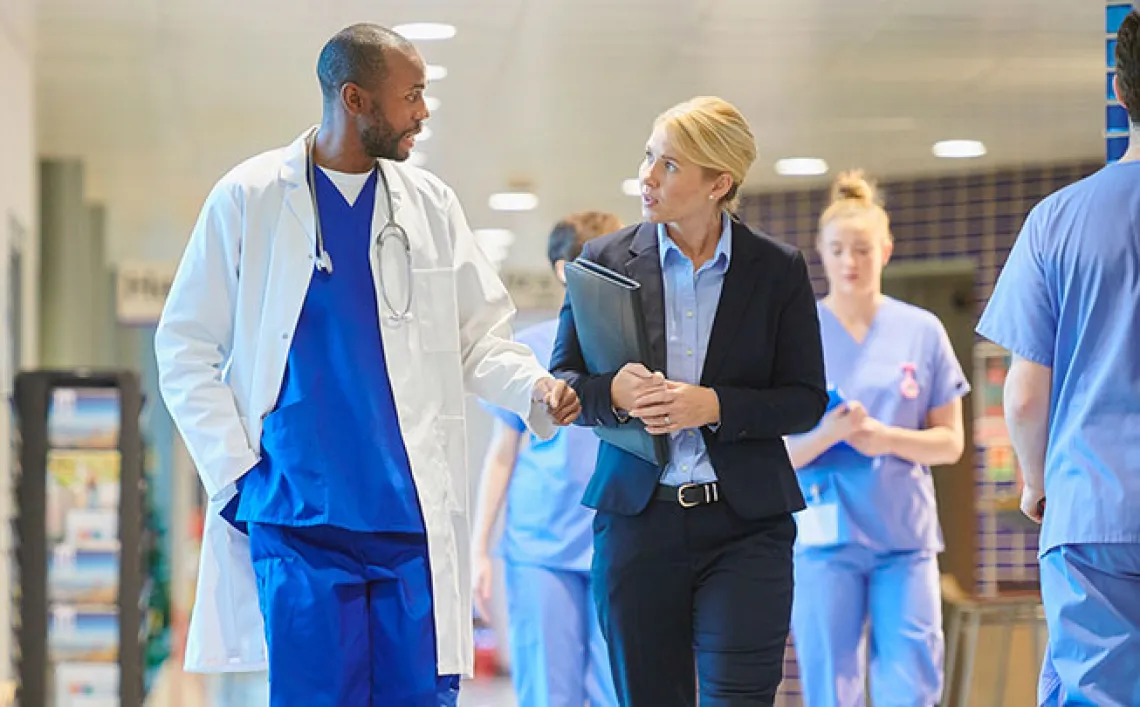 hospital hallway doctor