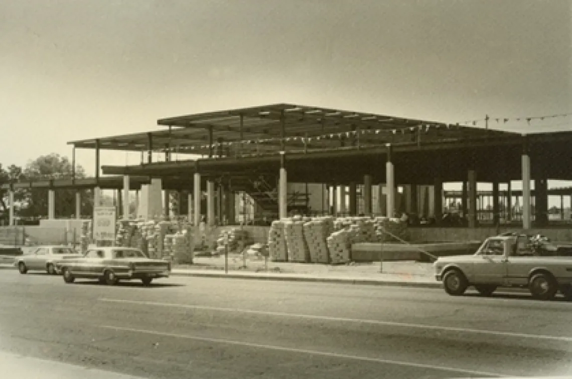 Speedway law building in the 70s