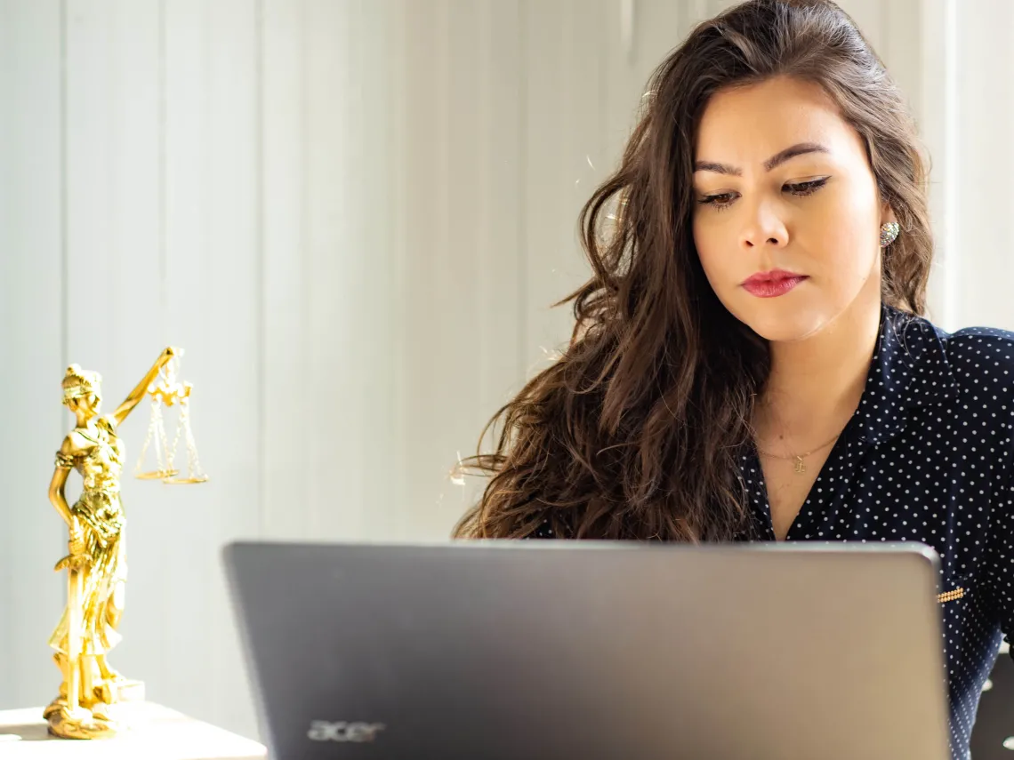 Woman on computer