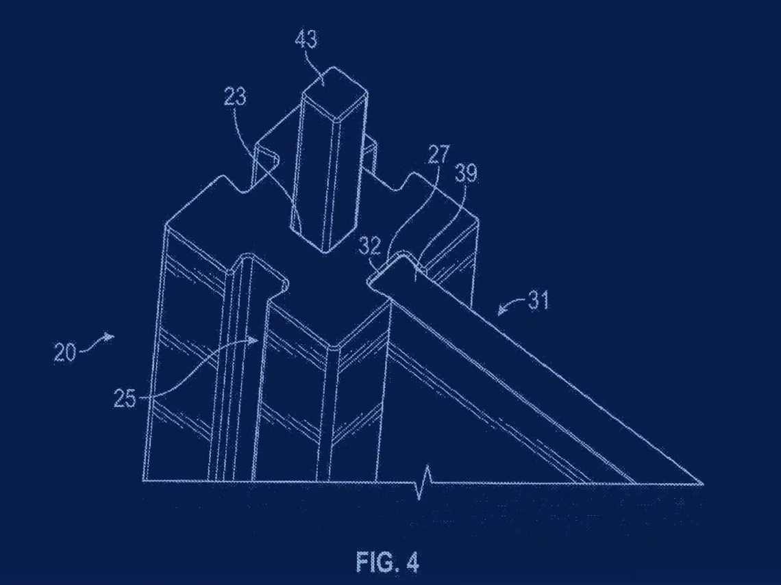 Patent drawing showing a portion of a garden box