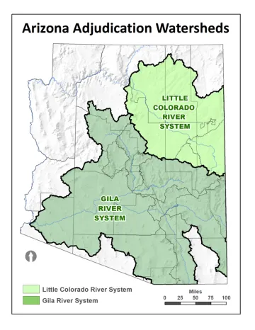 Map of Arizona Watersheds