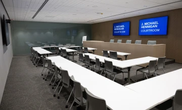 Renovated courtroom