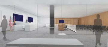 rendering of new trial courtroom